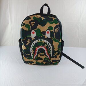 A Bathing Ape Bape Camo Shark Backpack
